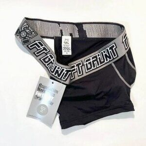 FORT TROFF Size Large Grunt Corp Athletic Boxer Jock - Black/Gray/White